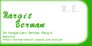 margit berman business card